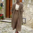 thumbnail image 2 of Yuyuzo Cardigan Sweaters for Women Long Sleeve Open Front Knit Solid Color Mid-Long Sweater Fall Winter Cardigan, 2 of 6