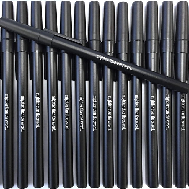 Misprint Pens Ball Point Ink Wholesale Lot Black Pen and Cap (50)