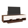 thumbnail image 1 of Nexera 60 inch Sequence TV Stand, Walnut & White, 1 of 6