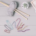 thumbnail image 3 of CIMAXIC 9PCS Knitting Tool Set Sweater Hooks Knitting Needles Sets Cable Needle Stitch Holders Crooked Needle Sewing Needles (Random Color),4.72"X0.09"X0.39", 3 of 5