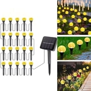 EGNMCR Outdoor Lights Garden Light 1 Drag 20 LED Solar Lamp Solar Garden Lights Warm Lamp RGB Color Changing Lamp For Yard/Walkway/Patio Decor Solar Light