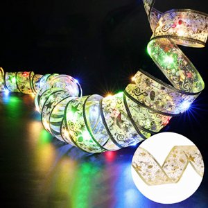 16.4ft 50 LED Ruban Lumières de Noël Décoration Lumières à cordes pour arbre de Noël Fée Light String, Batterie Éclairage arrière pour jardin intérieur et extérieur Patio Party