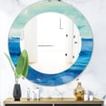 thumbnail image 3 of Designart 'Out To Sea' Traditional Mirror - Oval or Round Wall Mirror - 32x32, 3 of 4