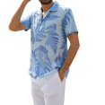 thumbnail image 4 of Birdeem Chemise à Manches Courtes pour Hommes, Mode Décontractée, Imprimé Feuille d'Érable, 4 of 10