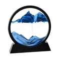 thumbnail image 2 of Langgg Tableau d'Art de Sables Fluides Bureau Retournable Image Dynamique Image de Sable Profond Paysage de Sable en Mouvement Déco Bleu Rond, 2 of 9