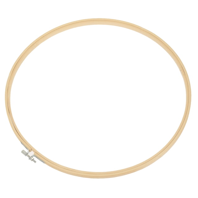 Unique Bargains 14' Round Bamboo Embroidery Hoop Circle Cross-Stitch Ring