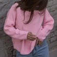 thumbnail image 3 of Yuyuzo Pull Oversize pour Femmes Col Rond Casual Manches Longues Tricoté Casual Pull Doux Automne Tops, 3 of 3
