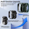 thumbnail image 3 of XiHAMA 2 in 1 Waterproof Case Compatible with Apple Watch Screen Protector 44mm SE 2nd Gen Series 6 5 4, 360 Protective Glass Face Cover Hard PC Bumper + Back Frame for Watch Accessories, 3 of 8