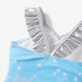 thumbnail image 4 of Disney Disney Frozen Elsa 1pc Toddler Girl Character Full Body Gradient Smudge Pattern Glossy Material Ruffle UPF 50+ Swimsuit, 4 of 7