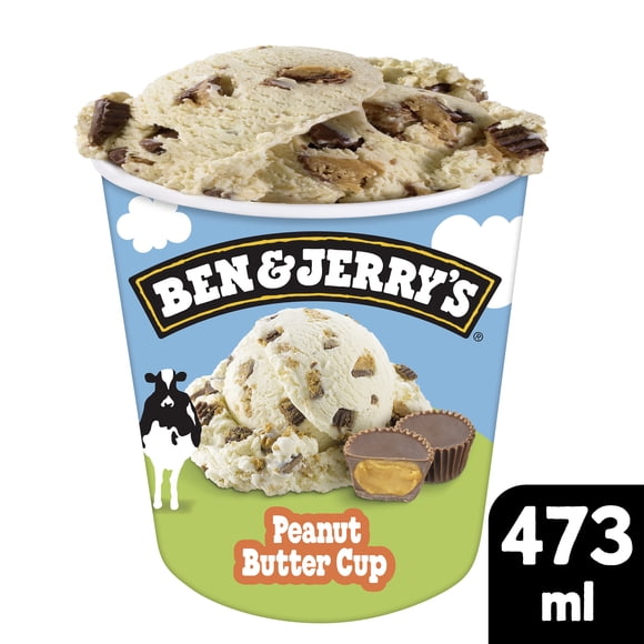 Moules au beurre d’arachide Ben & Jerry's Contenant de crème glacée Sans OGM, 473 ml