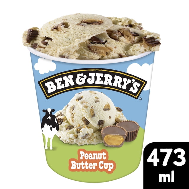 Moules au beurre d’arachide Ben & Jerry's Contenant de crème glacée Sans OGM, 473 ml