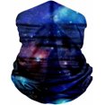thumbnail image 2 of Blue Galaxy Face Balaclava Scarf Neck Rave Shield Sun Gaiter Headwear Mask, 2 of 8