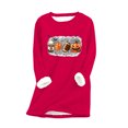 thumbnail image 2 of Blouse Mode Femme Décontractée à Manches Longues à Col Rond Blouses et Chemises Hauts d'Entraînement à Manches Longues pour Femmes en Liquidation, 2 of 3
