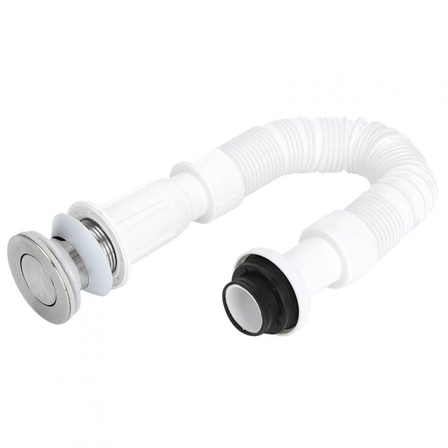 37mm Kitchen Basin Single Drain Pipe OdorProof S Bend Water DownFlow Pipe Kitchen Sink Fitting