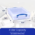 thumbnail image 3 of Really Useful Box 4L Storage Container w/ Lid & Clip Lock Handles (3 Pack), 3 of 11