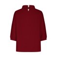 thumbnail image 4 of AherBiu Chemises en Lin pour Femmes Manches 3/4 Col à Revers Style Rétro Hauts Décontractés Amples Mode Automne 2024 Blouses, 4 of 5