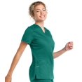 thumbnail image 1 of Landau ProFlex Haut de Blouse Médicale pour Femmes : 3 Poches, Coupe Moderne Ajustée, Col en V Extensible 4169, 1 of 3