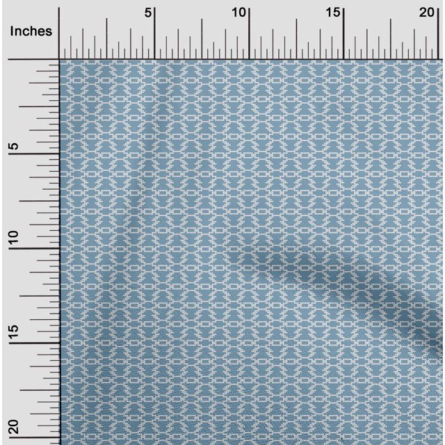 oneOone Viscose Jersey Fabric Geometric Kasuri Print Sewing Fabric BTY 60 Inch Wide