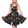 thumbnail image 1 of Robe d'Halloween Amusante Spider Imprimé Web Boîte de Nuit Robes Taille Haute Décontractée Robe de Skate Surdimensionnée Femmes Imprimé Vestido, 1 of 7