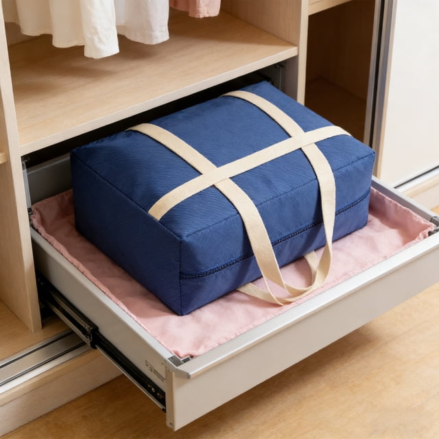 Large Capacity Travel Bag Waterproof Storage Bag with Reinforced Handles Non-Woven Fabric Foldable Reusable for Travel Moving Home Organization 1-Pack