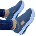 thumbnail image 4 of Espadrilles pour Femmes à Enfiler, Mocassins à Plateforme Confortables pour Femmes, Style Romain, Grande Pointure, Chaussures de Printemps pour Femmes, Noir, 4 of 4