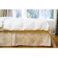 thumbnail image 1 of Jupe de lit Lavender Dream double de Gouchee Home – 137 cm x 195 cm, couleur crème avec imprimé floral lavande, tissu en fausse soie, lavable en machine, 1 of 1