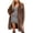Coffee, variant on WRKEKC Women's Faux Fur Long Coat V-Neck Open Front Solid Color Elegant Winter Formal Wear Coffee S