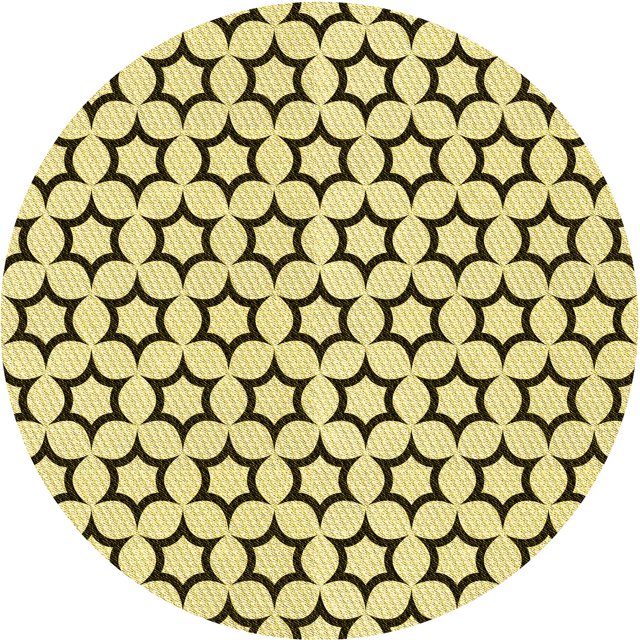Ahgly Tapis Rond Lavable en Machine Intérieur Transitionnel Chêne Brun, 7 Pieds Rond