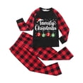 thumbnail image 2 of Liquidation! Pyjamas de Noël Assortis pour la Famille Famille Noël 2024 Imprimé Chandail à Manches Longues Décontracté à Col Rond Chandail à Capuchon pour Enfants Enfants Pyjamas de Noël Noir Taille Enfant:2y, 2 of 4