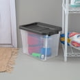 thumbnail image 4 of Sterilite 30 Qt Clear Plastic Storage Container Bin w/ Latch Lid, 18 Pack, 4 of 10
