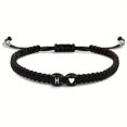 thumbnail image 1 of Heart Initial Bracelets 26 Letters Initial Bracelet A-Z Braided Bracelets✨✨ L9C5, 1 of 9