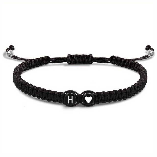 Heart Initial Bracelets 26 Letters Initial Bracelet A-Z Braided Bracelets✨✨ L9C5