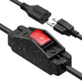 thumbnail image 1 of Outdoor Extension Cord With Switch - 14AWG 3 Prong, 15A 125V Waterproof Lighted Inline Switch for Electrical Equipment, 1 of 2