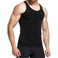 thumbnail image 1 of LUXUR Mens Tank Top Solid Color Muscle Shirt Sleeveless Summer Tops Comfy Vest Tummy Control Tee Black L, 1 of 2