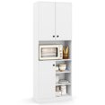 thumbnail image 1 of Costway Armoire de Rangement de Cuisine Garde-Manger 65,5 Pouces de Haut, Meuble Moderne avec Support pour Micro-Ondes Blanc, 1 of 10