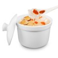 thumbnail image 2 of 2pcs Ceramic Stew Bowl Soup Pot Restaurant Dessert Cup with Lid, 2 of 8