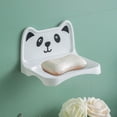 thumbnail image 2 of Lovely Small Bear Soap Box Wall Mounted Toilet Soap Rack No Water Accumulation and Drainage Soap Box Detachable Structure, 2 of 6