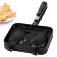 thumbnail image 1 of Taiyaki Pan, Non Stick Double Sided Pancake  Stainless Steel Waffle Cake  with Two Sided Fish Shape Pancakes for Quick Cooking, 1 of 7