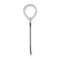 thumbnail image 2 of Diamond2Deal 14K Pendentif Initiale Lettre L en Or Blanc pour Femmes, 2 of 6