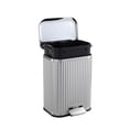 thumbnail image 1 of 5L Stainless Steel Step Trash Can – Rectangular Waste Bin with Soft-Close Lid, Removable Inner Bucket, Fingerprint-Resistant Finish and Anti-Slip Base for Bathroom, Kitchen and Office – 21 × 18.8 × 27, 1 of 8