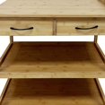 thumbnail image 2 of Walter Kitchen Bar Cart, 2 Drawers, 2 Shelves, Brown Bamboo, Rolling Wheels, 2 of 6