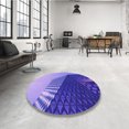 thumbnail image 4 of Ahgly Company Tapis d'Intérieur Lavable en Machine Carré Transitionnel Mimosa Violet, 3 Pieds Carré, 4 of 7