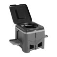 thumbnail image 3 of Quzzie Portable Toilet Foldable Toilet Stool Travel Potty Emergency Toilet Ergonomic Support Pp Structure Hasslefree Cleaning Suitable for Camping Hiking Outdoor Activities Black Gray, 3 of 8