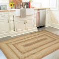 thumbnail image 1 of Homespice Cookie Dough Country Braided Rugs 27x45 - Durable Bed Side Rugs for American Country Decor Made Jute, Finely Braided Jute Rug, 1 of 8