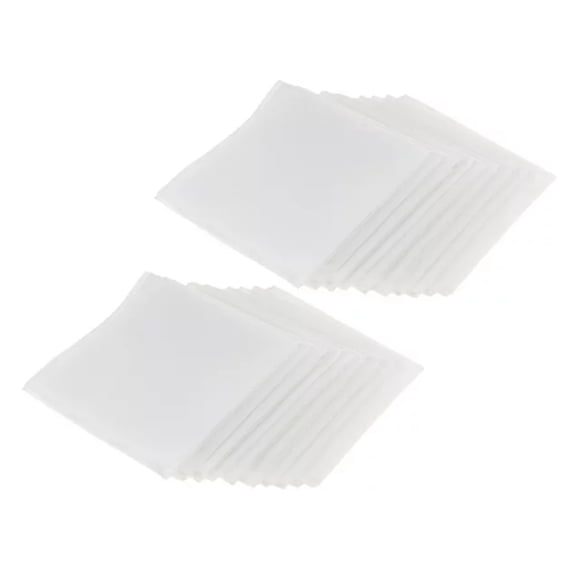 20 - Piece Pure Cotton White Hankies - Ideal for DIY and All Occasions