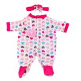 thumbnail image 2 of Combinaison pour Poupée Motif Cœur Pyjama pour Poupée Tenue de Poupée avec Bandeau pour Poupée de 18 Po, 2 of 8