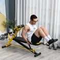 thumbnail image 2 of Soozier Adjustable Weight Bench Roman Chair Exercise Training Multi-Functional Hyper Extension Bench Dumbbell Bench Ab Sit up Decline Flat Black and Yellow, 2 of 10