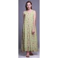 thumbnail image 3 of Bimba Robe de Nuit en Rayonne pour Femmes Maxi Imprimée Tenue de Sommeil Robe de Nuit-G, 3 of 5