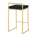 thumbnail image 2 of Heavenly Collection Black Stool with Gold stainless steel frame, 2 of 2