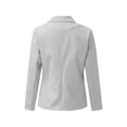 thumbnail image 3 of Innerwin Blazers Solid Color Women Cardigan Jacket Work Shawl Neck Slim Fit Business Jackets Light Grey S, 3 of 6